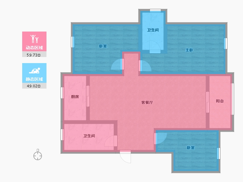 山东省-德州市-华夏新城-C区-114.00-户型库-动静分区