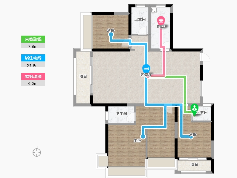 河南省-郑州市-亚星江南小镇-C区-143.00-户型库-动静线