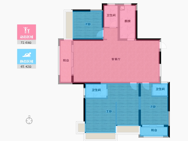 河南省-郑州市-亚星江南小镇-C区-143.00-户型库-动静分区