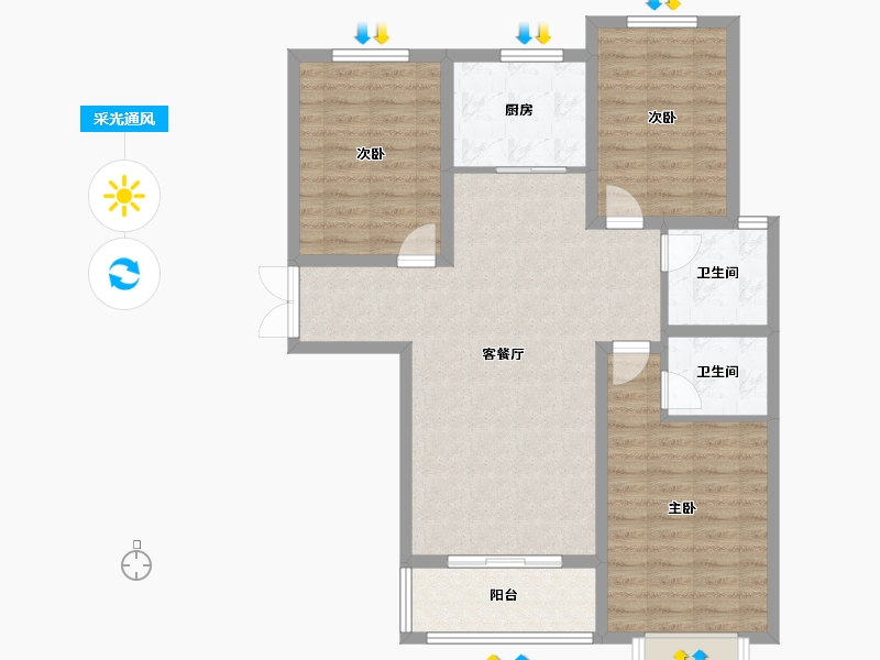 河南省-许昌市-唐宁湾-97.28-户型库-采光通风