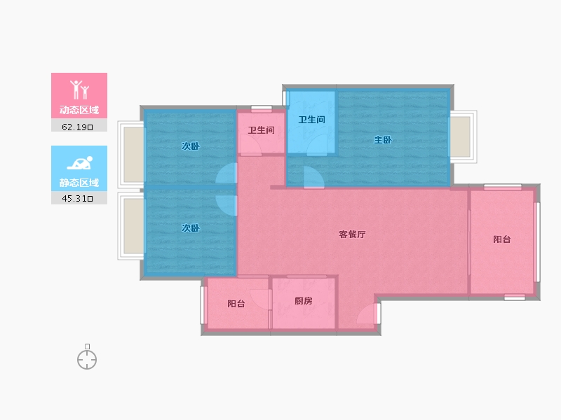 四川省-成都市-三和南庭-101.88-户型库-动静分区