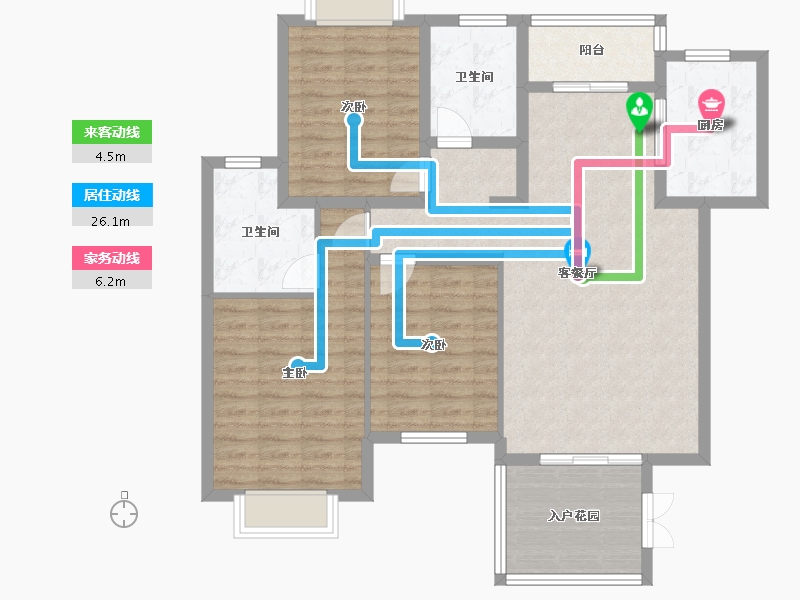 云南省-西双版纳傣族自治州-腾江苑-110.40-户型库-动静线