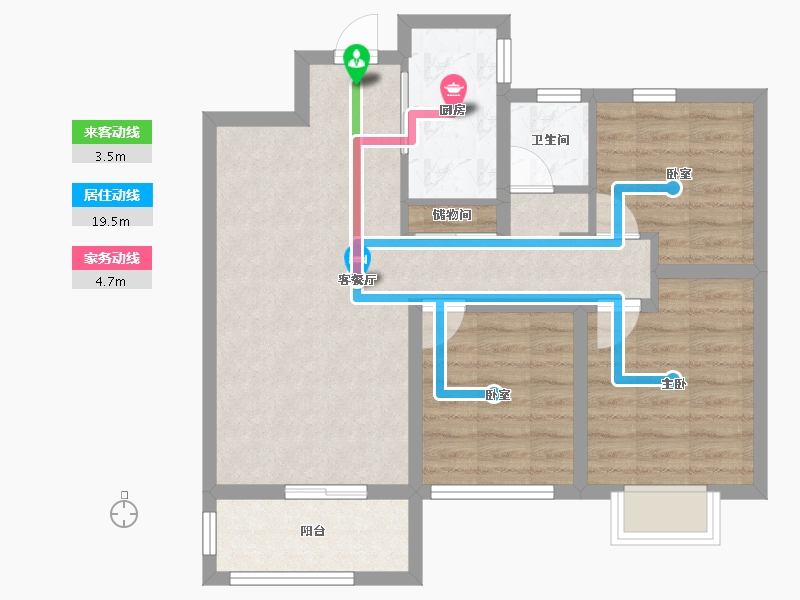 河北省-石家庄市-海山华府-83.95-户型库-动静线