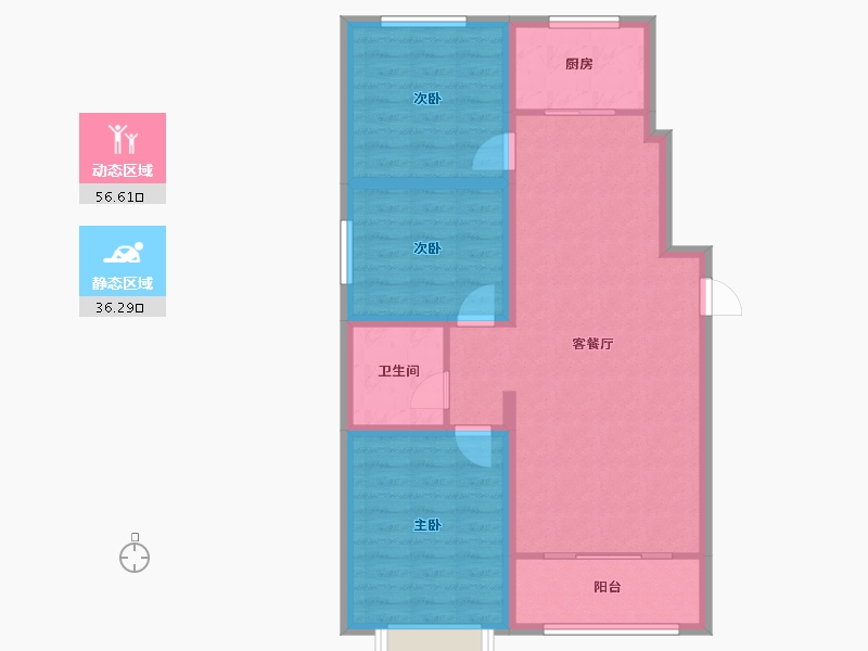 河北省-保定市-开元科技城-83.36-户型库-动静分区