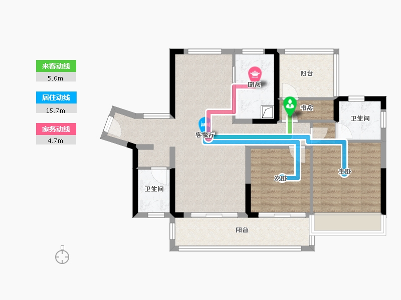 广东省-肇庆市-世茂云泮-87.36-户型库-动静线