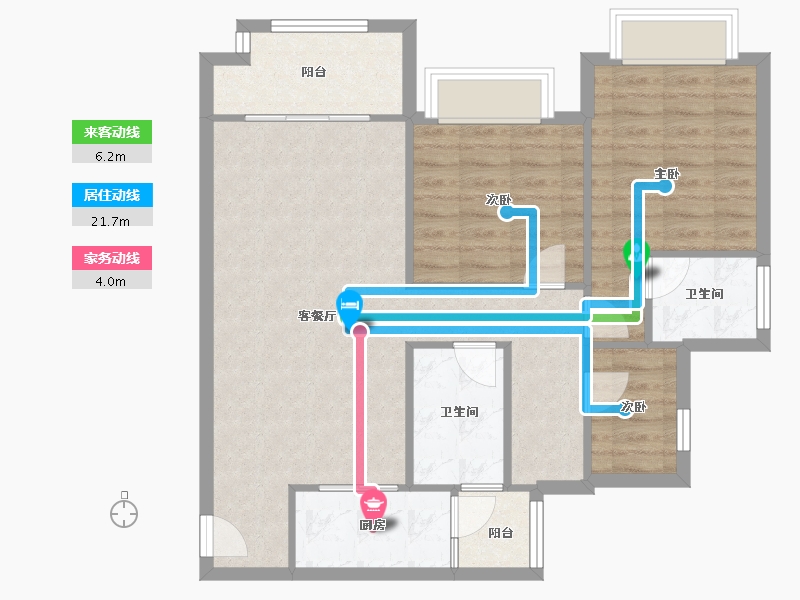 重庆-重庆市-金科中央公园城-92.30-户型库-动静线