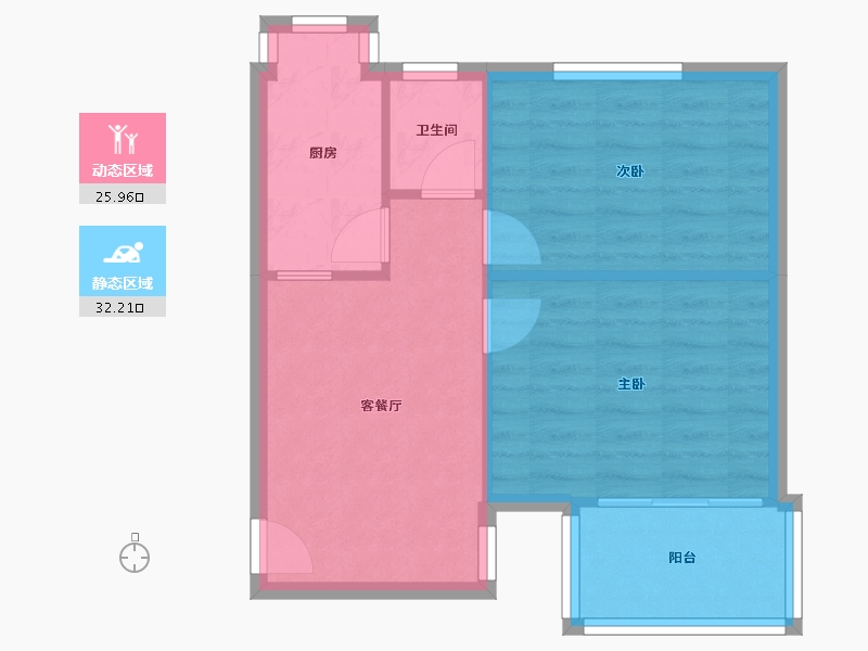 河南省-郑州市-新郑路126号院-53.10-户型库-动静分区