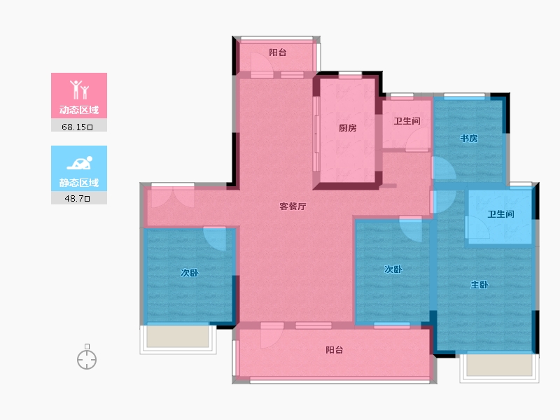 山东省-济宁市-保利堂悦-104.00-户型库-动静分区