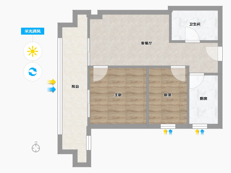 陕西省-西安市-莱安逸境-47.53-户型库-采光通风