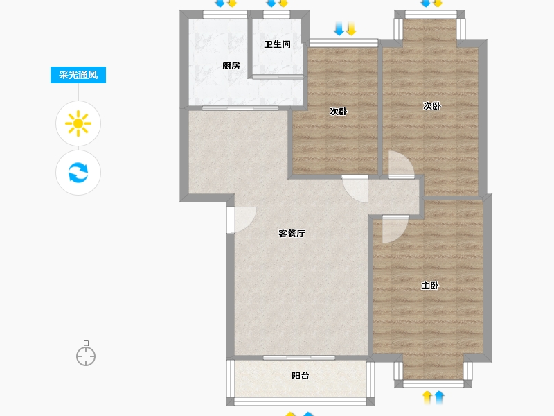 湖南省-长沙市-长沙矿山研究院-二村-71.20-户型库-采光通风