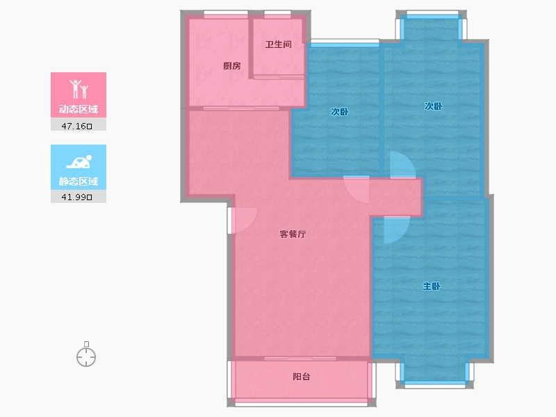 湖南省-长沙市-长沙矿山研究院-二村-71.20-户型库-动静分区