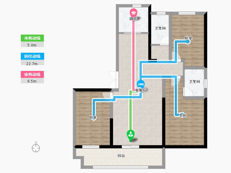 山东省-临沂市-宝丽未来城-120.40-户型库-动静线