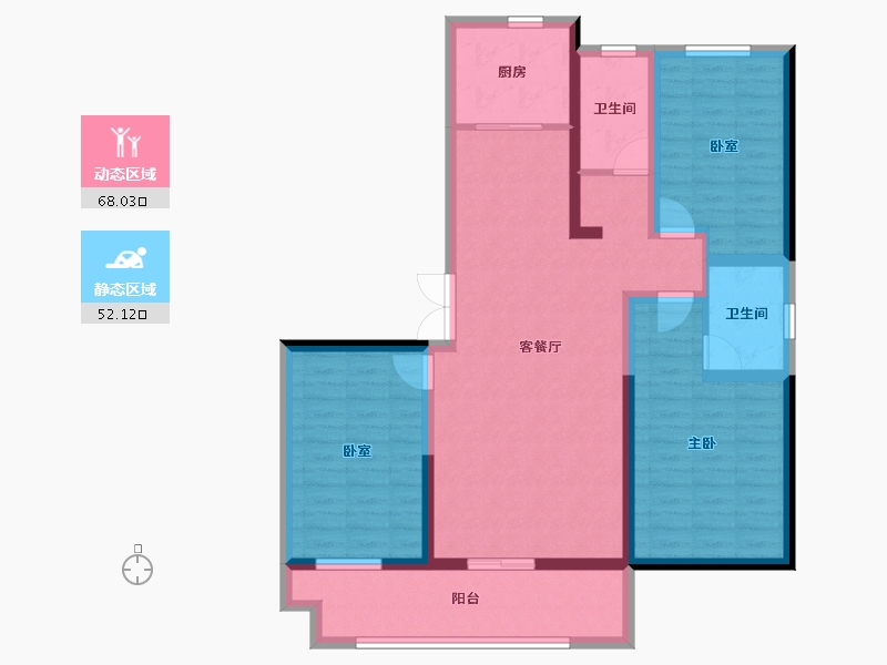 山东省-临沂市-宝丽未来城-120.40-户型库-动静分区