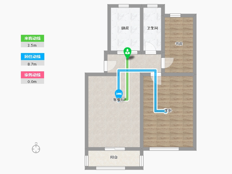 江苏省-南京市-小市新村-72.00-户型库-动静线