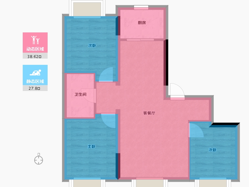 吉林省-长春市-万盛珑玺-71.20-户型库-动静分区