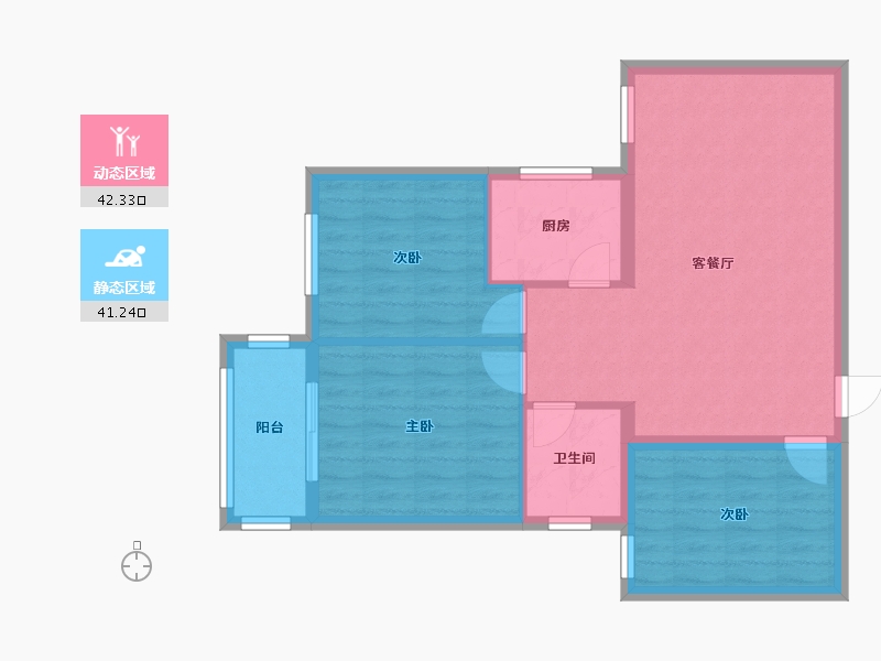 河北省-石家庄市-谈固小区-84.48-户型库-动静分区