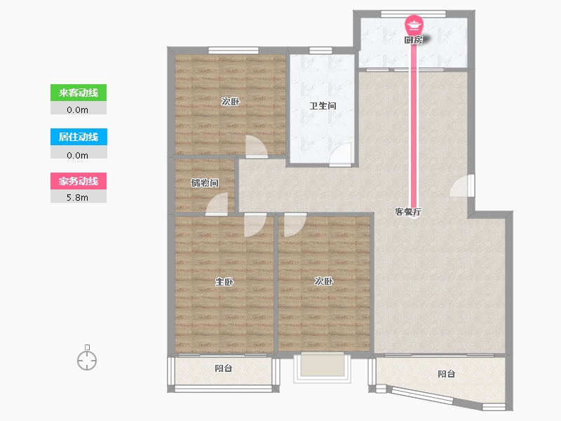 山东省-青岛市-德建小区-104.00-户型库-动静线