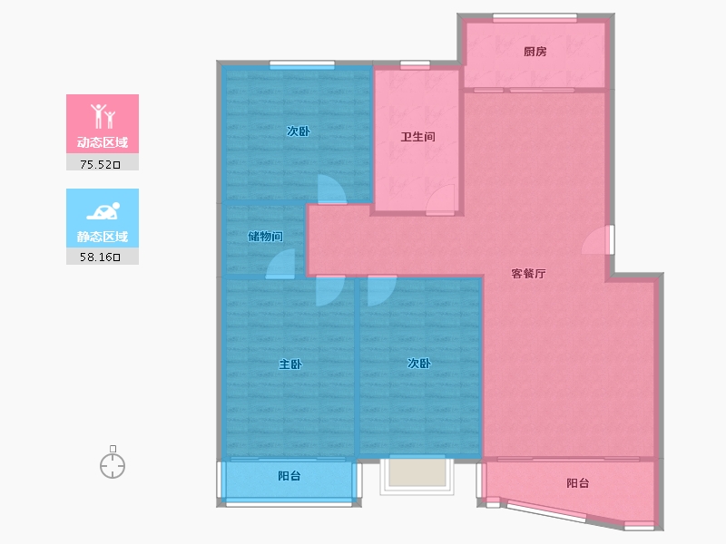 山东省-青岛市-德建小区-104.00-户型库-动静分区