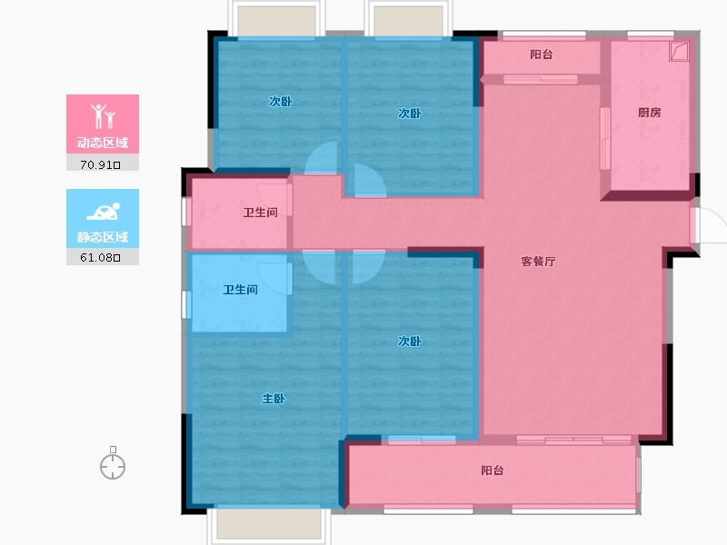 江西省-上饶市-蓝江小区A区-120.00-户型库-动静分区