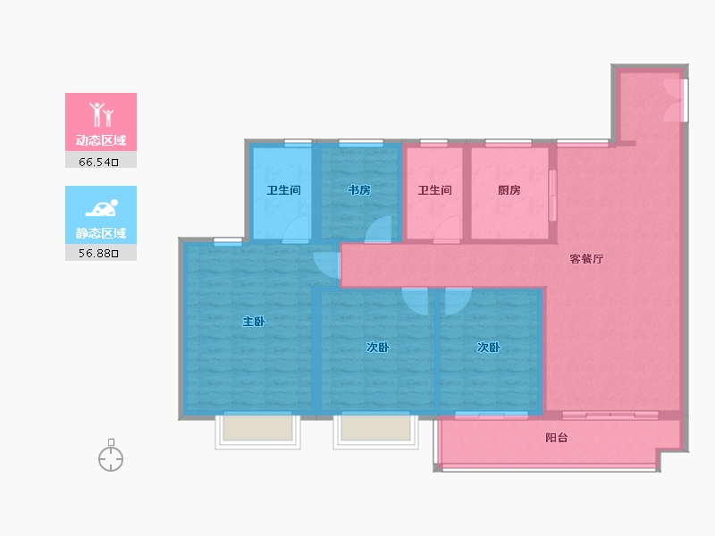 江苏省-南通市-东郡丽水-C区-111.50-户型库-动静分区