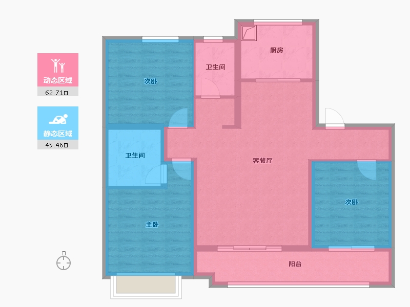 山西省-太原市-保利悦公馆-100.00-户型库-动静分区