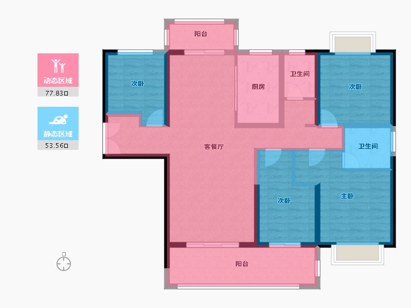 福建省-泉州市-凤林花苑二期-117.44-户型库-动静分区