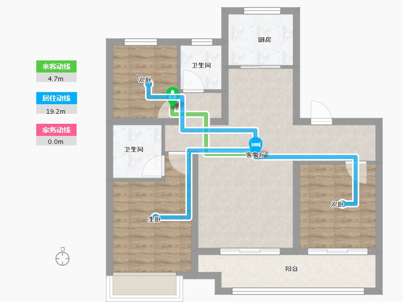 山西省-太原市-保利悦公馆-85.60-户型库-动静线