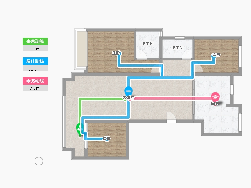 河南省-南阳市-正商书香华府-107.20-户型库-动静线