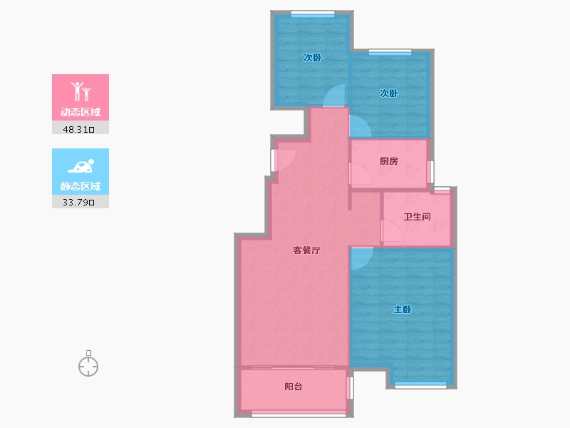 河南省-新乡市-尚城华府-二期-87.00-户型库-动静分区