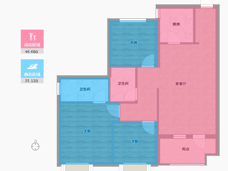 河北省-保定市-翰林郡府-89.47-户型库-动静分区