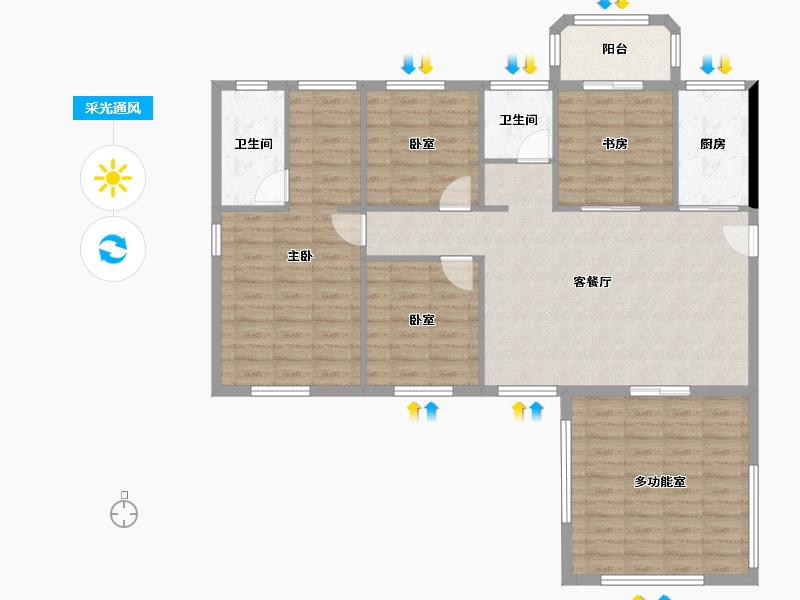 福建省-漳州市-城央之尚-102.00-户型库-采光通风