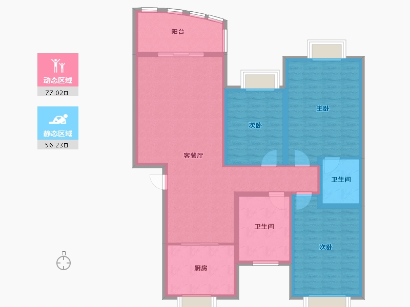 河北省-石家庄市-北高营新村-120.00-户型库-动静分区