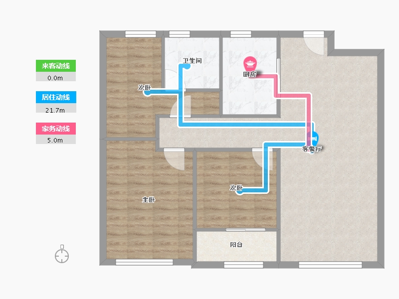 山东省-济南市-融创云庐居-90.39-户型库-动静线