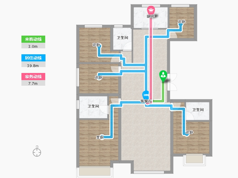 河北省-保定市-嘉禾复兴公馆-136.00-户型库-动静线