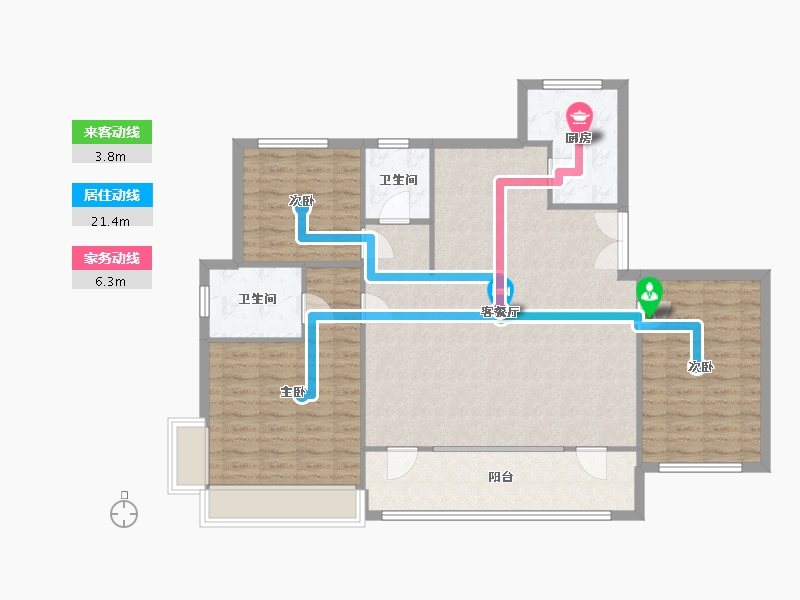 山东省-青岛市-中冶德贤公馆-112.00-户型库-动静线