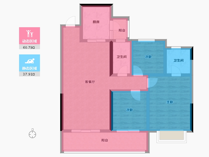 云南省-玉溪市-邦泰-92.80-户型库-动静分区