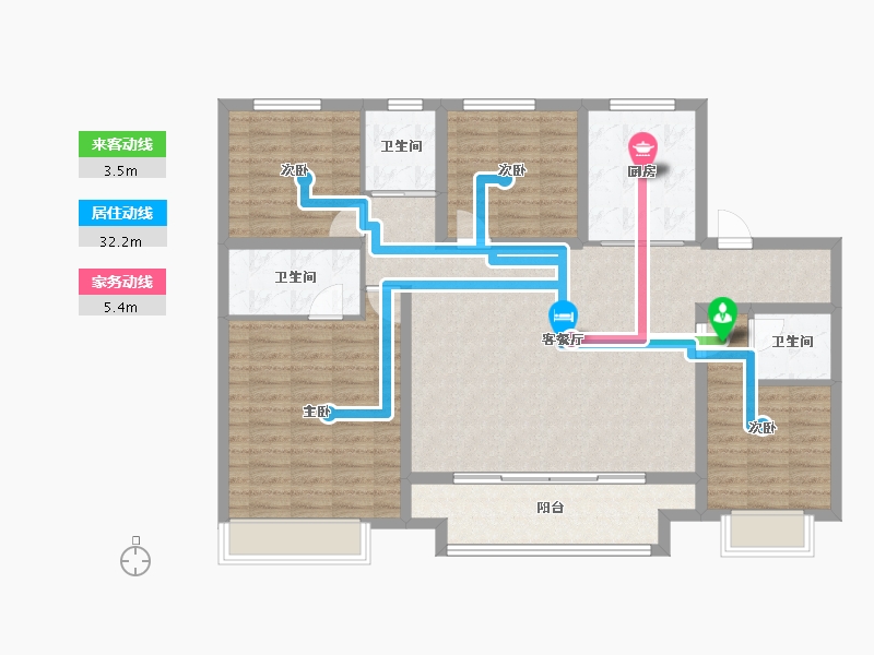 山西省-太原市-保利悦公馆-117.60-户型库-动静线