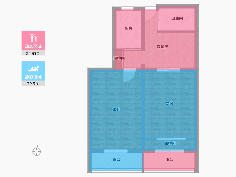 北京-北京市-团结湖北四条-55.92-户型库-动静分区