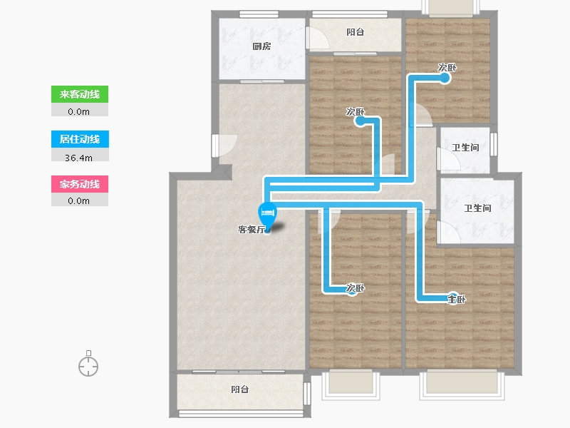 云南省-昆明市-欣和居-114.40-户型库-动静线