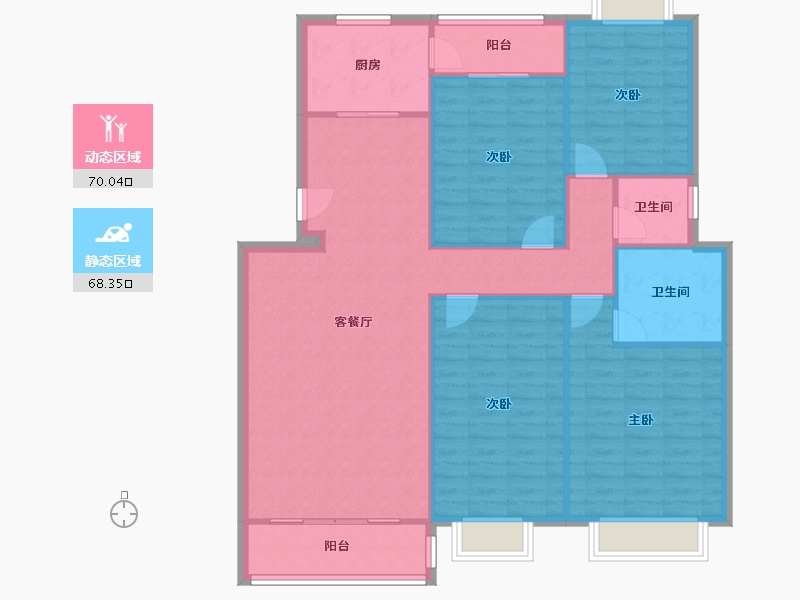 云南省-昆明市-欣和居-114.40-户型库-动静分区