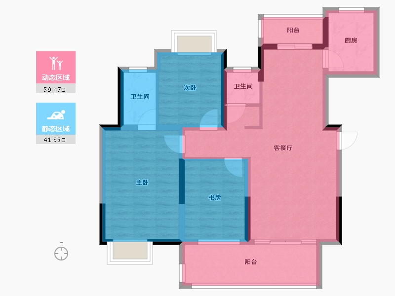 江西省-上饶市-恒丰明月府-92.32-户型库-动静分区