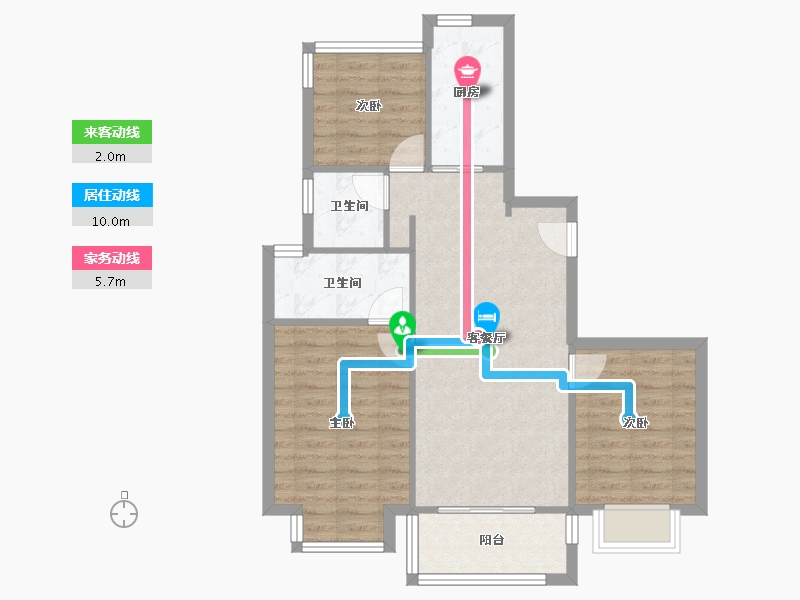 江苏省-南京市-融信世纪东方-99.59-户型库-动静线