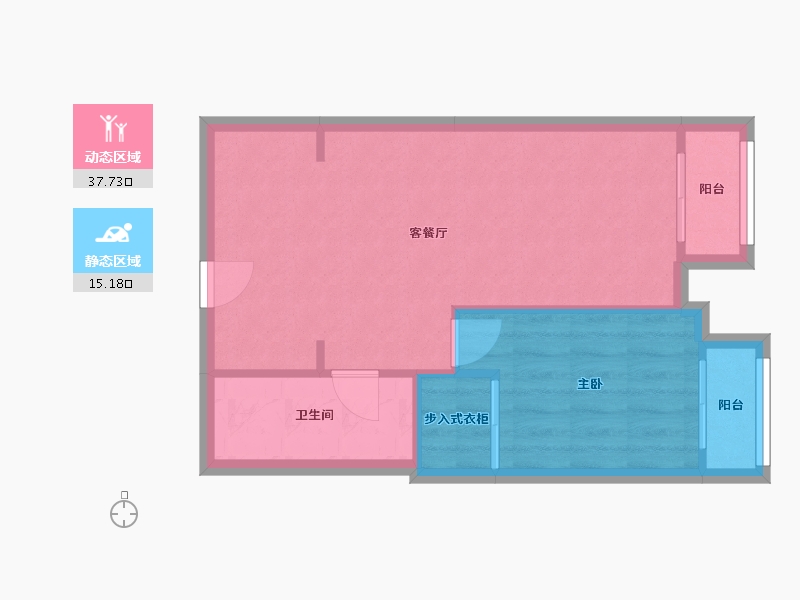 北京-北京市-亿城西山公馆-47.60-户型库-动静分区