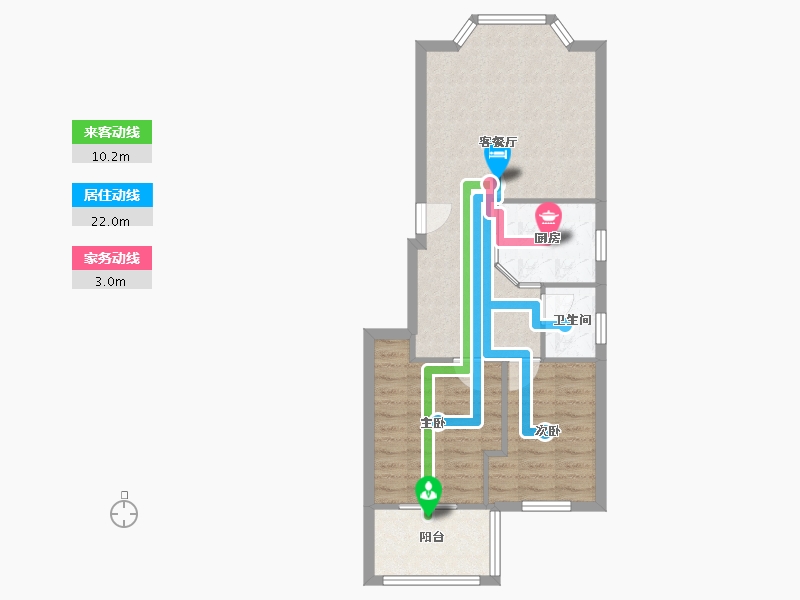 湖南省-长沙市-翠林雅苑-67.15-户型库-动静线