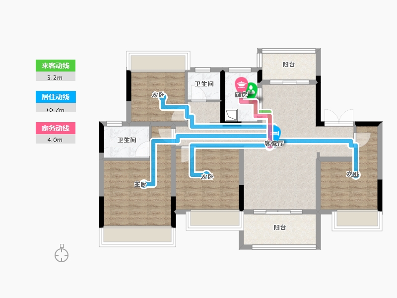 四川省-广安市-金科天宸(武胜)-94.40-户型库-动静线