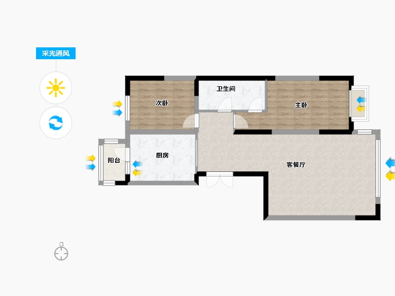 黑龙江省-鹤岗市-公职人员小区-92.00-户型库-采光通风