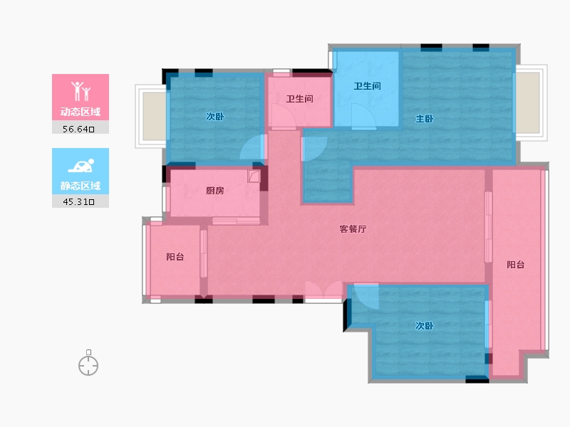 江西省-景德镇市-望陶家园-103.00-户型库-动静分区