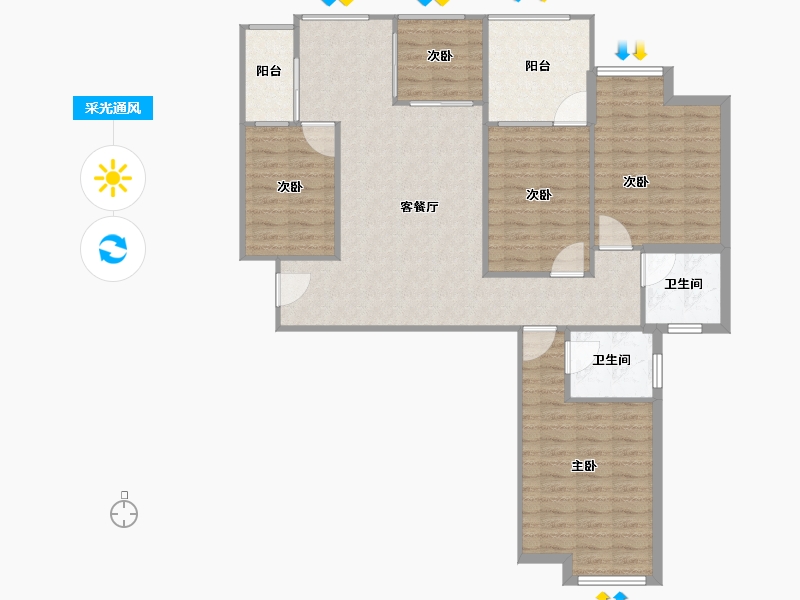 四川省-成都市-空港16区-114.00-户型库-采光通风