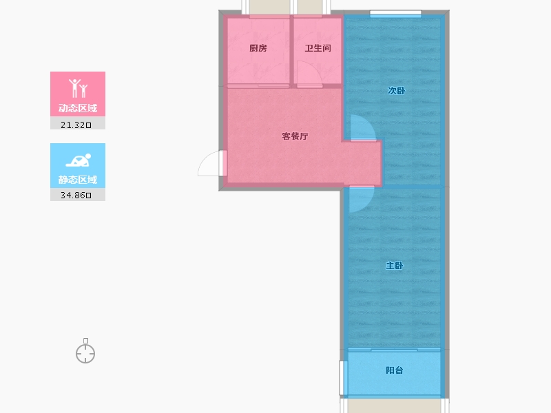 甘肃省-兰州市-兰州石化小桥洞街区-44.89-户型库-动静分区