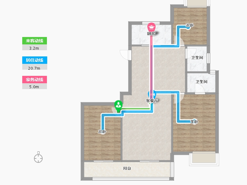 湖北省-黄石市-湖山新城-93.39-户型库-动静线